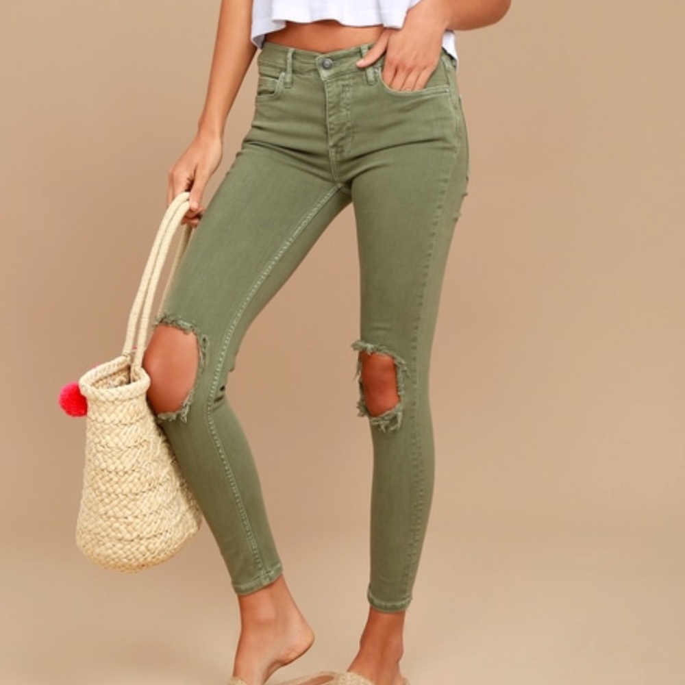 High Waisted Free People Skinny Jeans